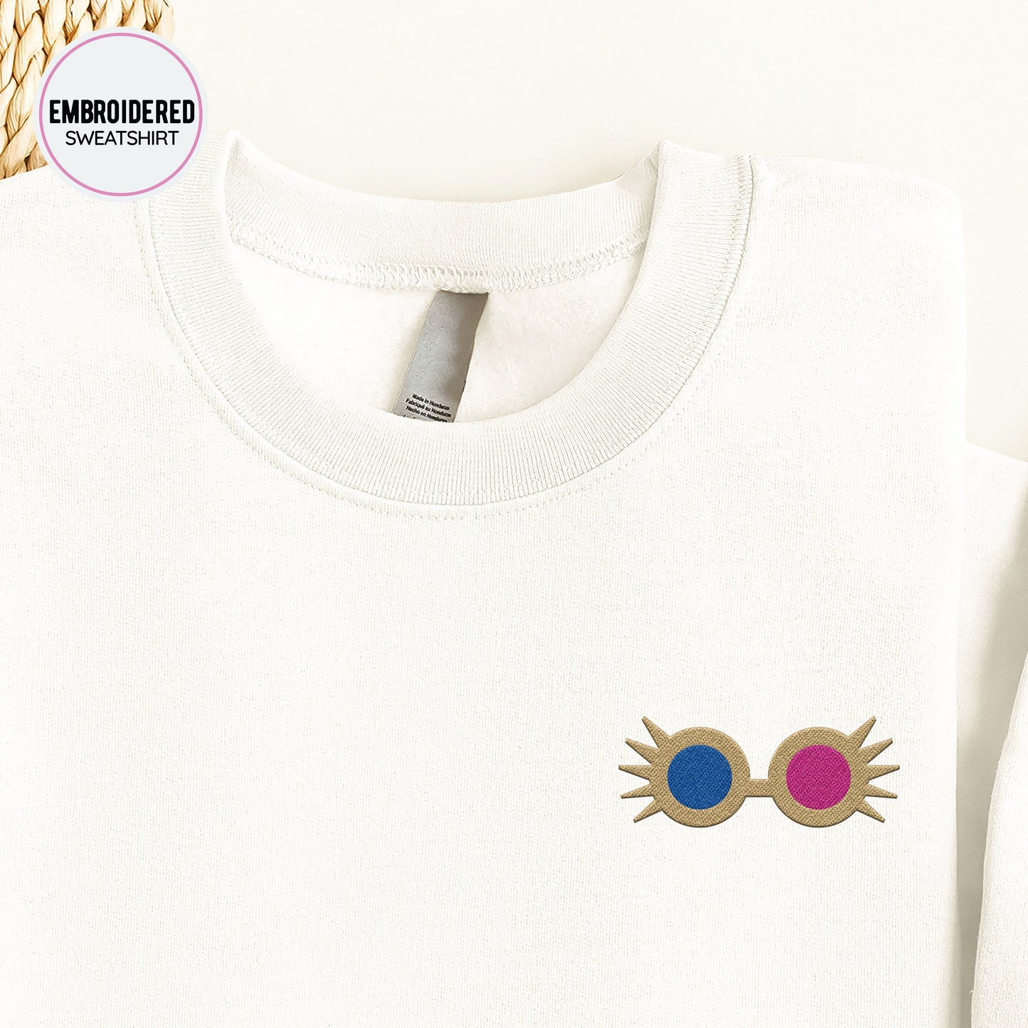 Luna Lovegood Glasses Embroidery Sweatshirt