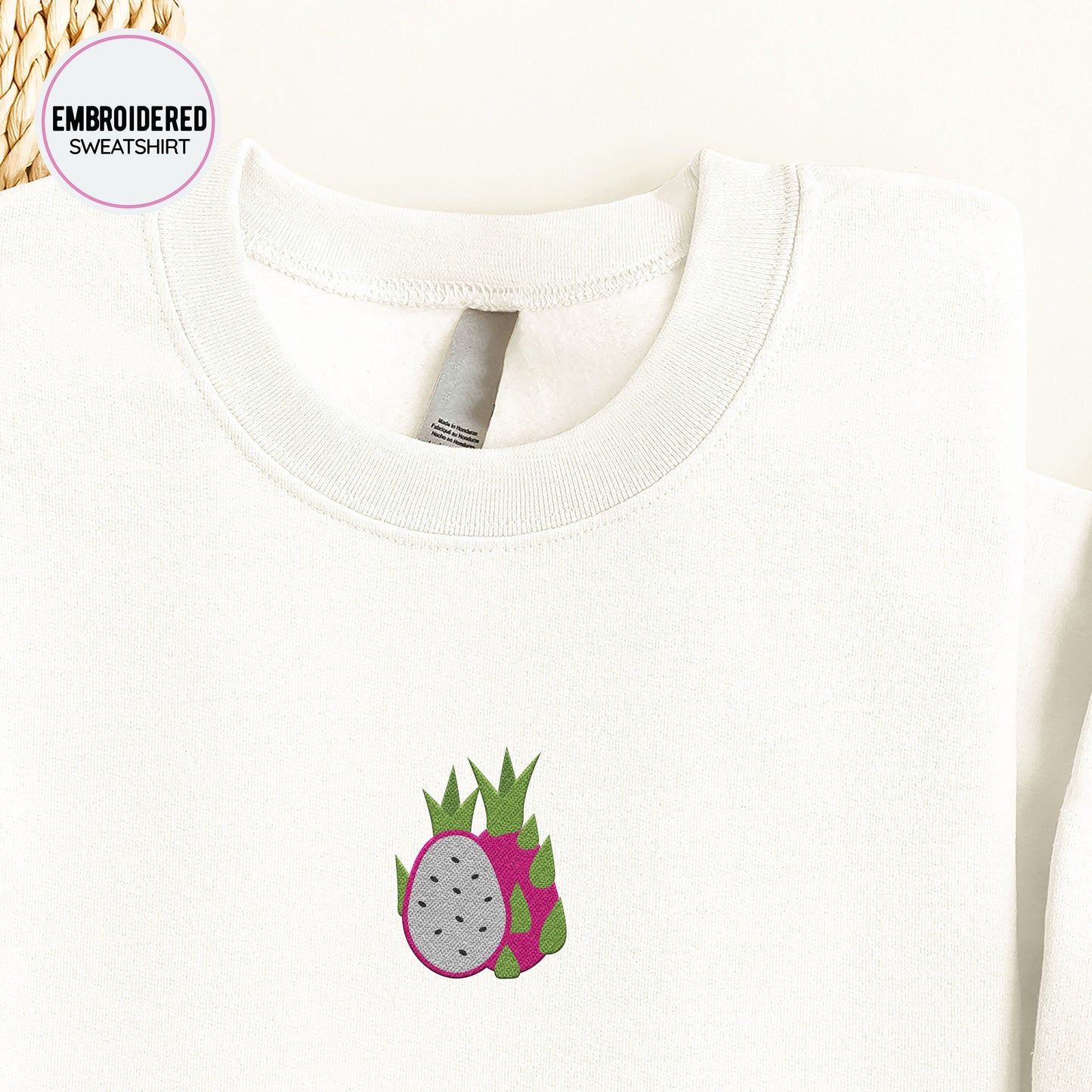 Dragon Fruit Embroidery Sweatshirt