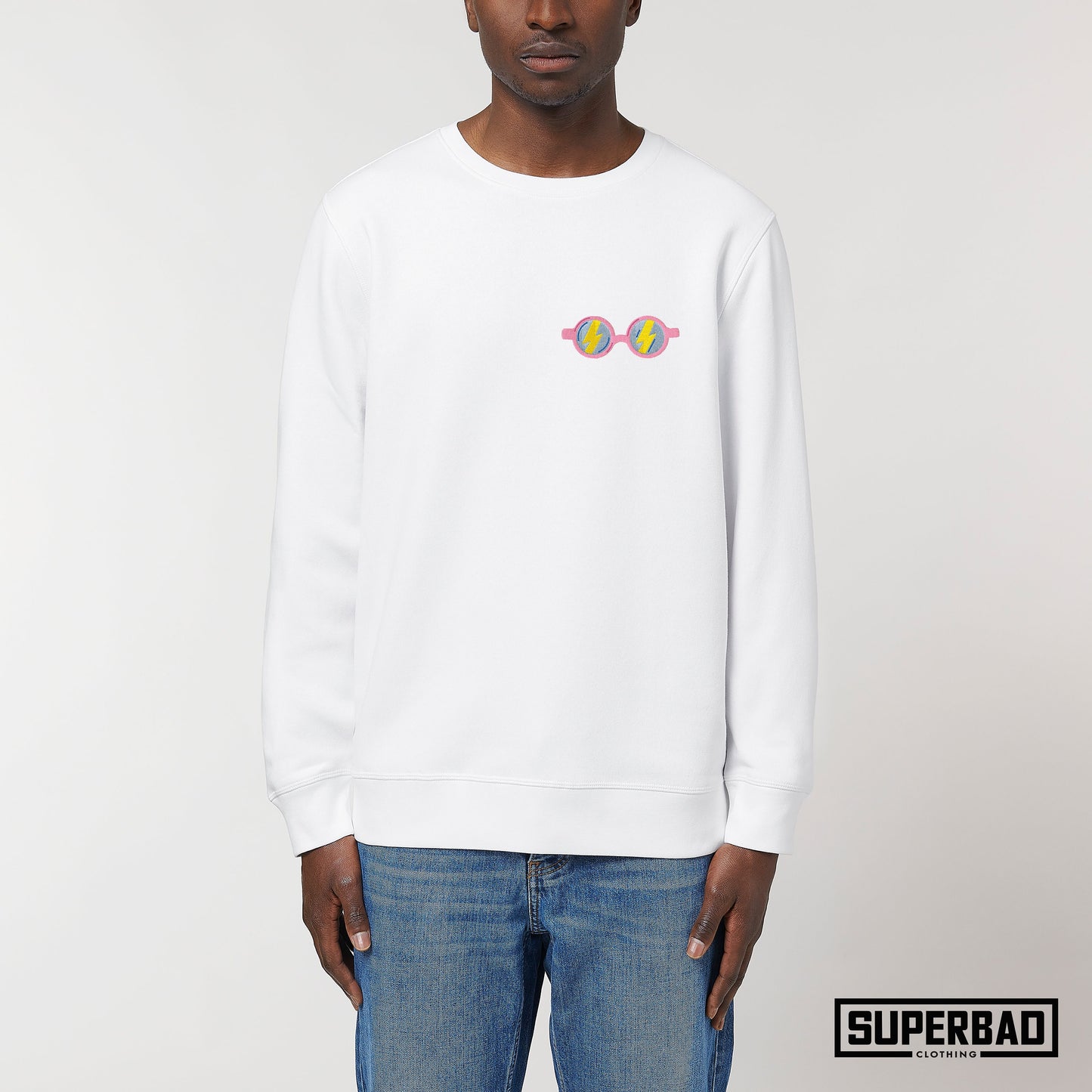Funky Glasses Embroidery Sweatshirt