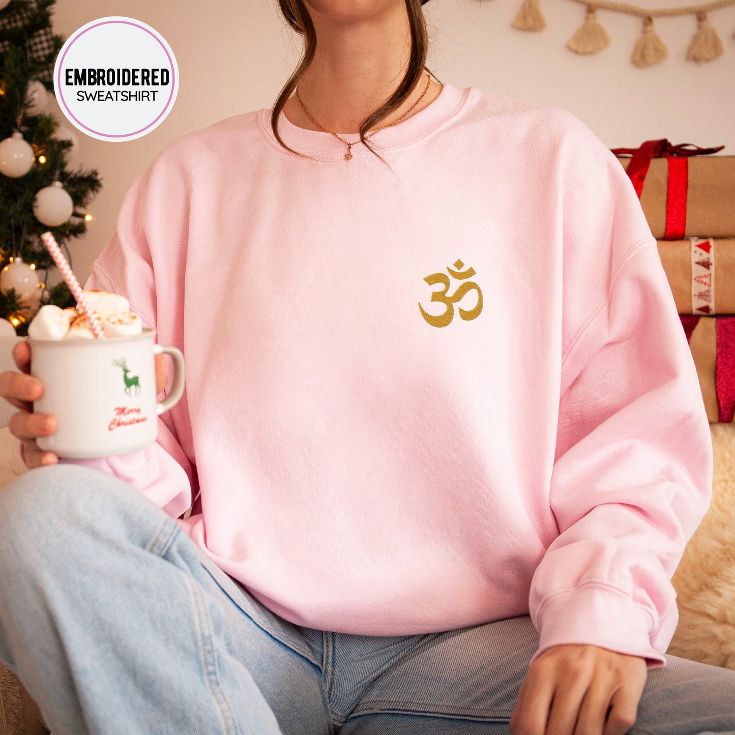 OM Embroidery Sweatshirt