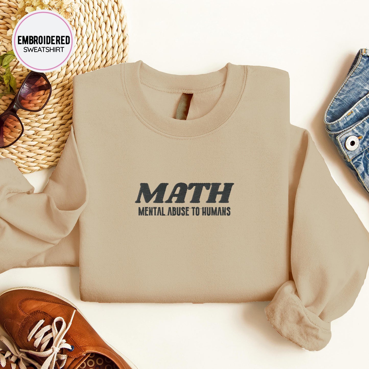 MATH Embroidery Sweatshirt