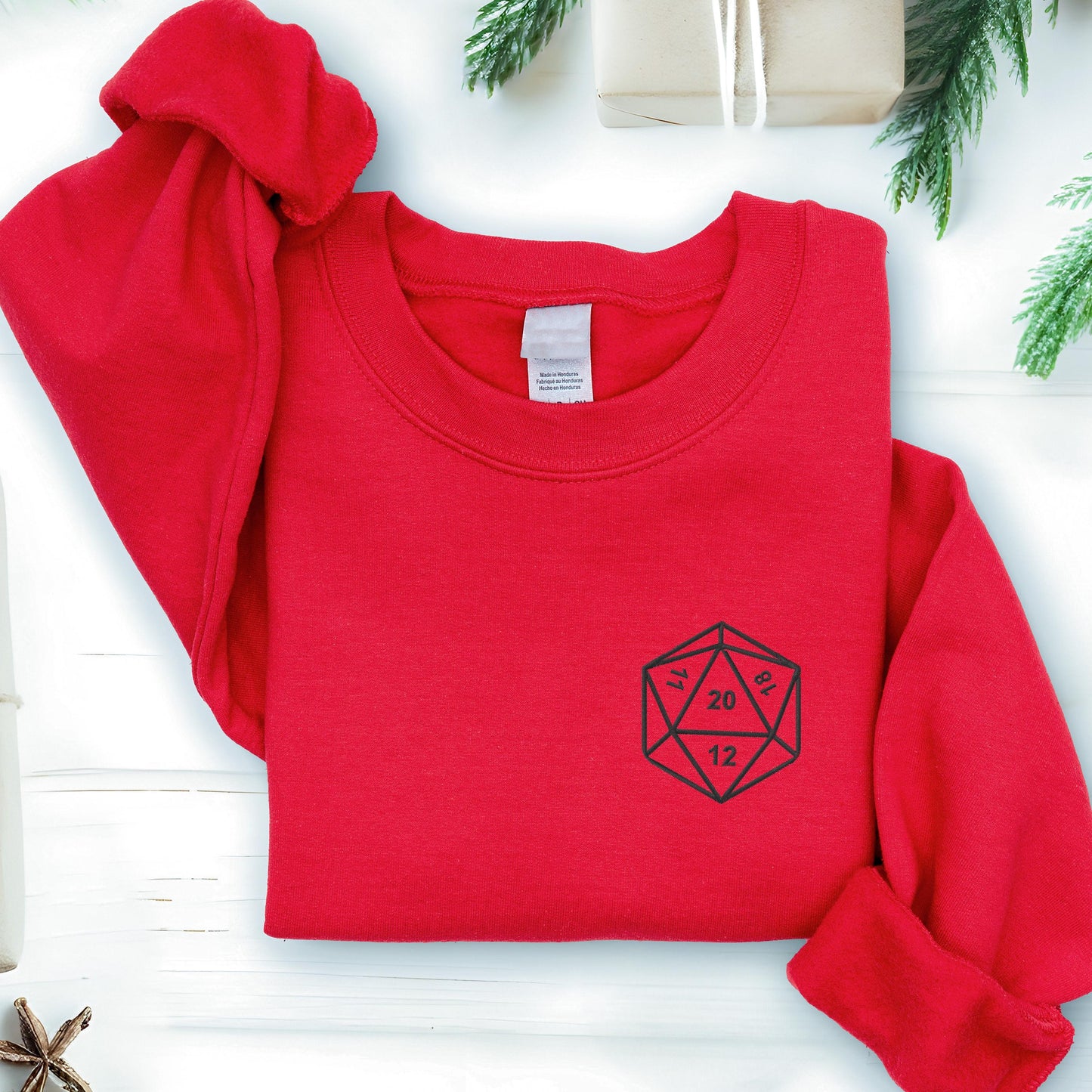 Dungeon Dice Embroidery Sweatshirt