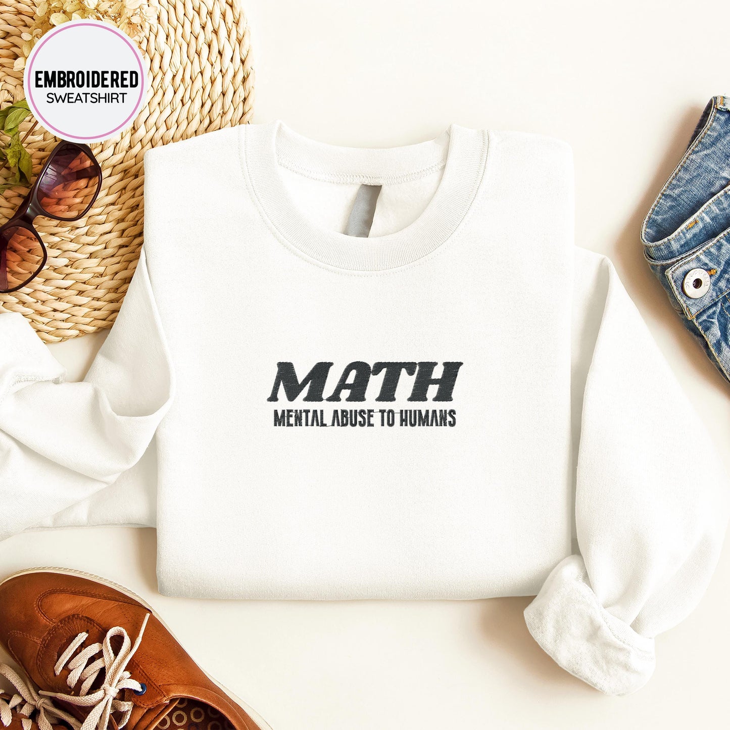 MATH Embroidery Sweatshirt