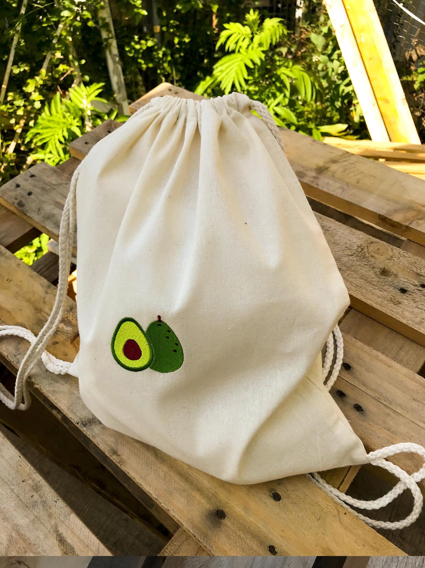 Avocado Embroidery Bag