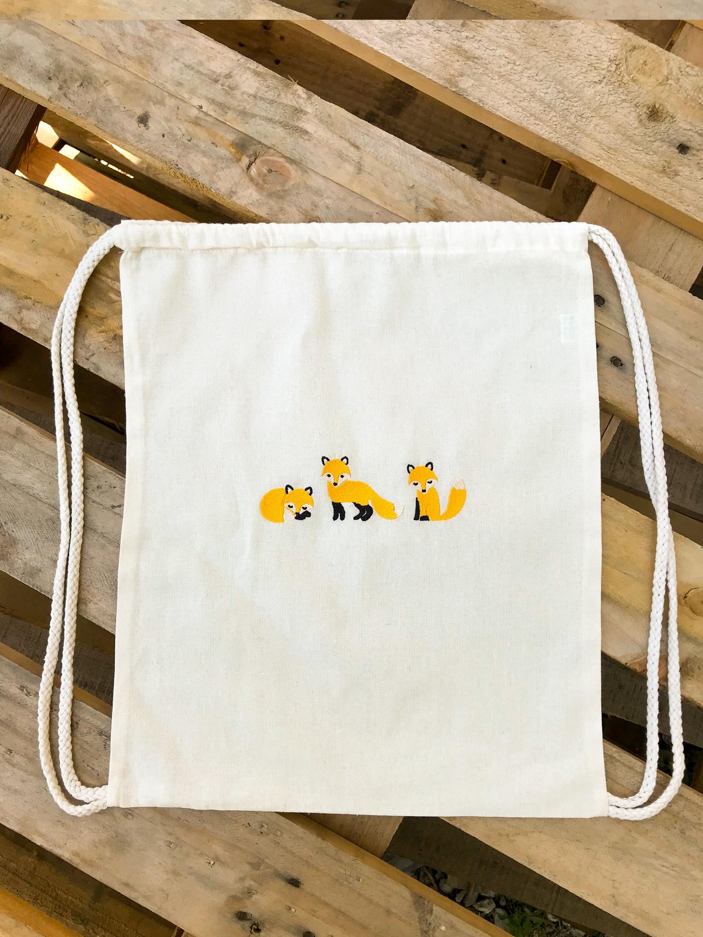 Foxes Embroidery Bag