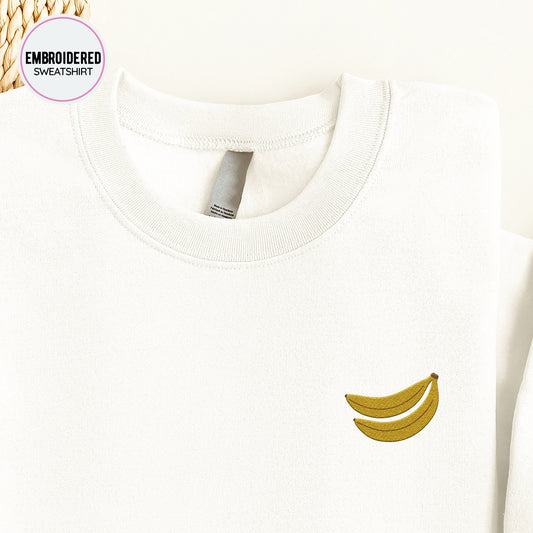 Bananas Embroidery Sweatshirt