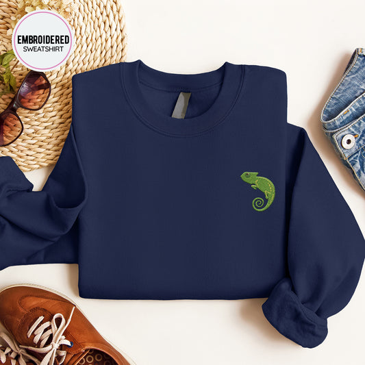 Chameleon Embroidery Sweatshirt