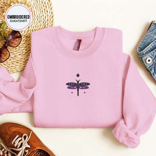 Dragonfly Embroidery Sweatshirt