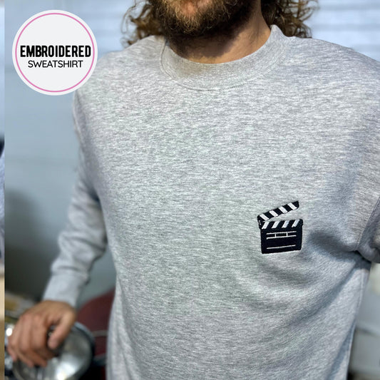 Clapperboard Embroidery Sweatshirt