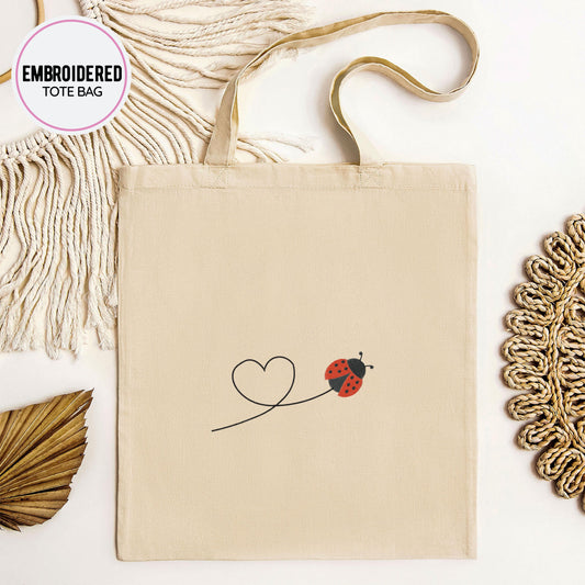 Ladybug Embroidery Bag