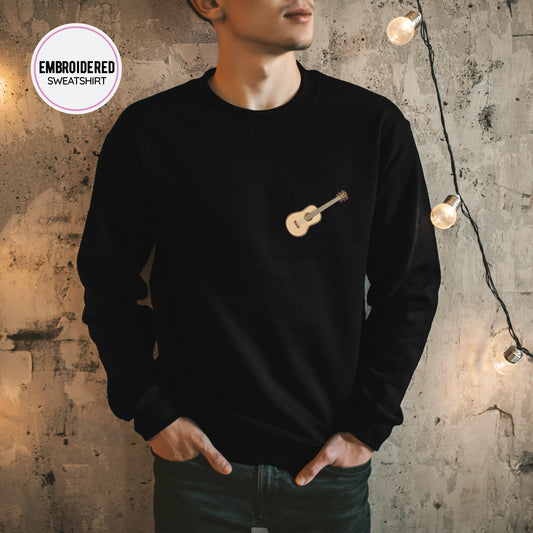 Guitar Embroidery Sweatshirt