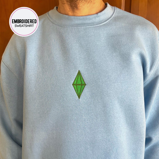 Sims Plumbob Embroidery Sweatshirt