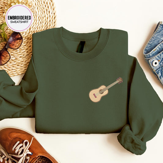 Guitar Embroidery Sweatshirt
